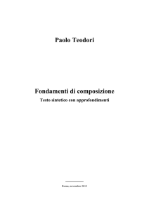 Paolo Teodori Fondamenti di composizione Testo sintetico con