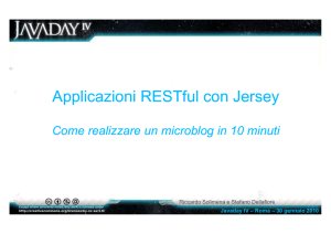 Applicazioni RESTful con Jersey - Javaday IV