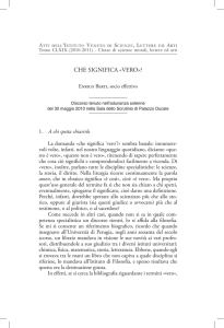 Enrico BERTI, Che significa "vero"? (30 maggio 2010)