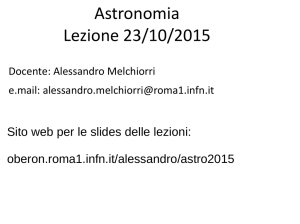 Astronomia Lezione 23/10/2015