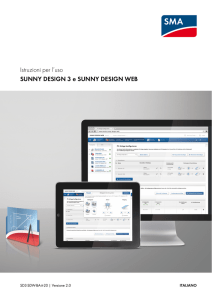 Istruzioni per l`uso - SUNNY DESIGN 3 e SUNNY DESIGN WEB