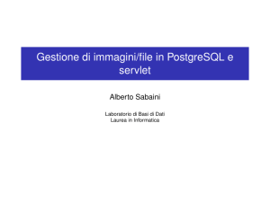 Gestione di immagini/file in PostgreSQL e servlet