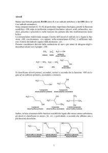 1 Alcooli Hanno una formula generale R