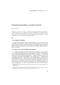 Il singolo kierkegaardiano: una sintesi in divenire