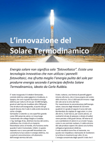 L`innovazione del Solare Termodinamico