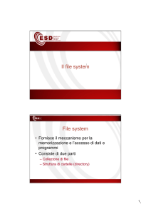 Il file system File system