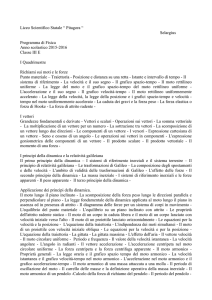 Liceo Scientifico Statale “ Pitagora “ Selargius Programma di Fisica