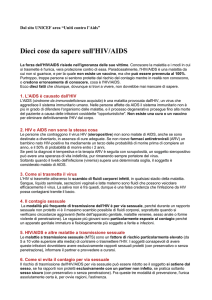 Dieci cose da sapere sull`HIV/AIDS