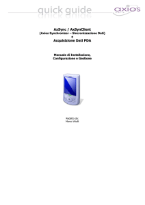 AxSync / AxSynClient Acquisizione Dati PDA