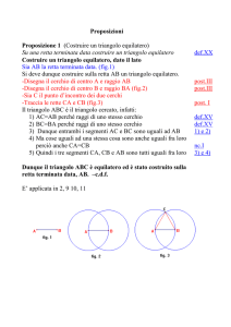 Proposizioni Proposizione 1 (Costruire un triangolo equilatero) Su