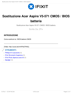 Sostituzione Acer Aspire V5-571 CMOS / BIOS batteria