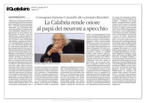 La Calabria rende onore al papà dei neuroni a specchio