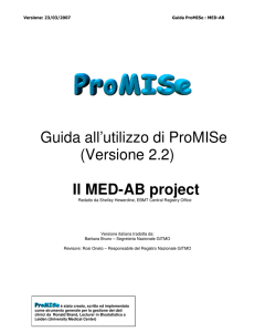 Guida all`utilizzo di ProMISe (Versione 2.2) Il MED-AB