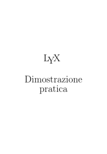 LYX Dimostrazione pratica