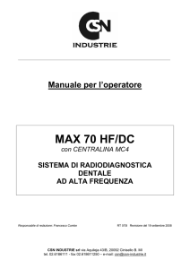 Manuale Max 70 - Csn Industrie srl