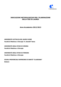 indicazioni metodologiche per l`elaborazione della tesi