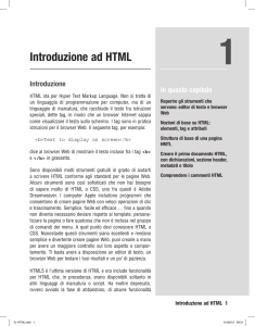 Introduzione ad HTML - Mondadori Informatica