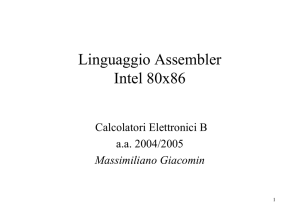 Linguaggio assembler Intel 80x86