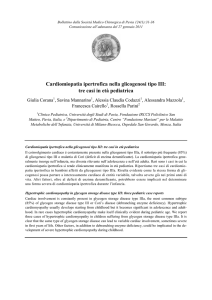 Cardiomiopatia ipertrofica nella glicogenosi tipo III: tre casi in età