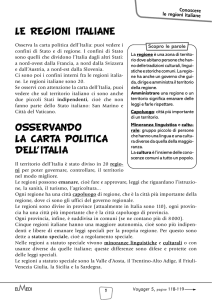 le regioni italiane osservando la carta politica dell`italia