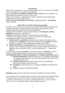 1 PATOLOGIA Studia come si manifestano le