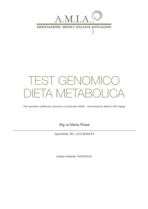 Test Genomico Dieta Metabolica