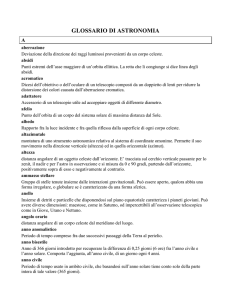 GLOSSARIO DI ASTRONOMIA