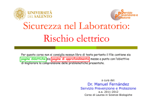 Rischio elettrico - Università del Salento