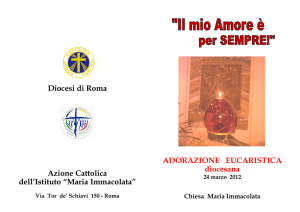 Diocesi di Roma Azione Cattolica dell`Istituto “Maria Immacolata