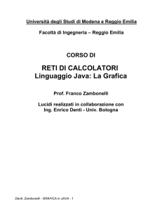 Programmazione Grafica e Gestione degli Eventi in Java