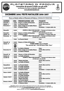 dicembre 2016/ feste natalizie 2016-2017