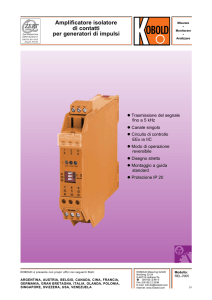 Amplificatore isolatore di contatti per generatori di impulsi