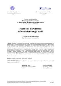 Tesi Calabretta Paolo - APM Parkinson Lombardia