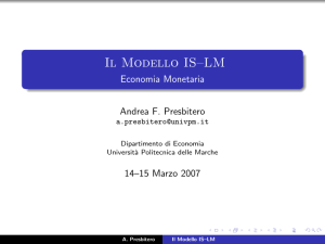 Il Modello IS–LM