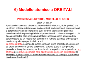 6) Modello atomico a ORBITALI