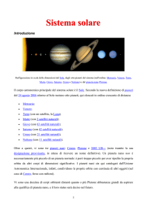 Sistema solare - Gruppo Astrofili Lomellini