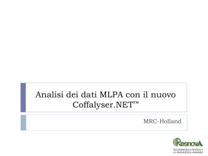 Analisi dati MLPA con il nuovo Coffalyser.NET