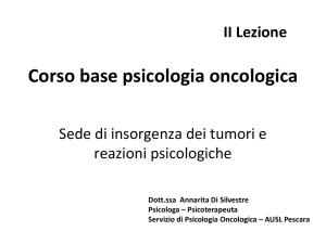 Corso base psicologia oncologica