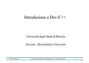 Introduzione a Dev-C++