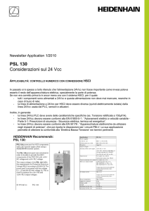 PSL 130 Considerazioni sul 24 Vcc