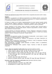 SOSPENSIONE DEL GIUDIZIO IN MATEMATICA • insiemi numerici