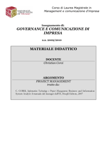 governance e comunicazione di impresa materiale didattico