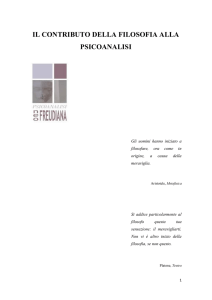 IL CONTRIBUTO DELLA FILOSOFIA ALLA PSICOANALISI