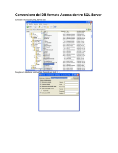 Conversione dei DB formato Access dentro SQL Server