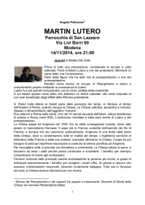 martin lutero - Centro Culturale Il Faro Modena