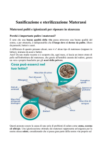 Brochure Servizio sanificazione materassi