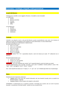 Grammatica – morfologia, ortografia, analisi grammaticale