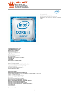 Cod. Articolo 31.533 BX80662I36100 - I3-6100 - INTEL CPU