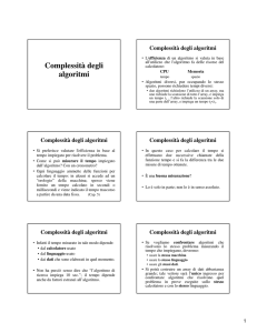 Complessità degli algoritmi