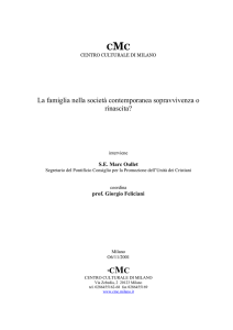 La famiglia nella società contemporanea sopravvivenza o rinascita?
